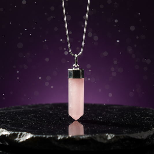 Rose Quartz Pencil Pendant