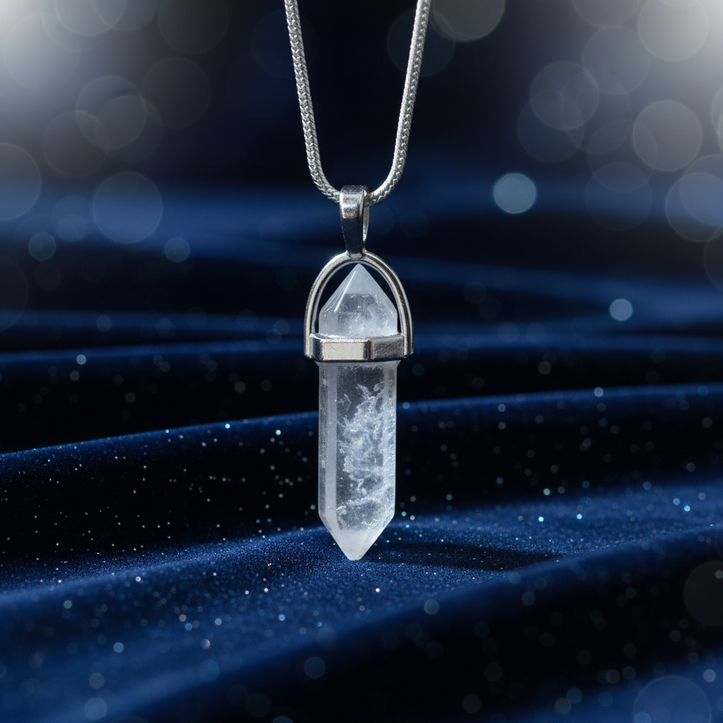 Clear Quartz Pencil Pendant
