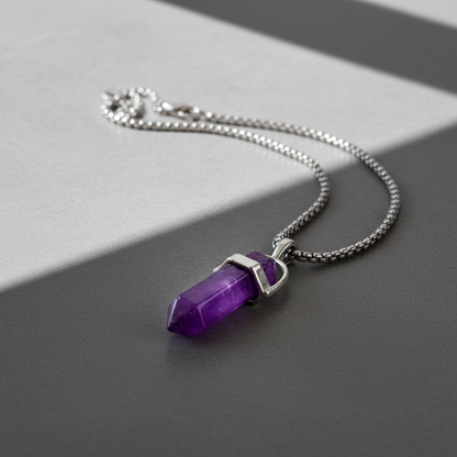 Amethyst Pencil Pendant