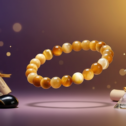 Certified Cat’s Eye Bracelet for Protection, Intuition & Good Fortune | Shields from Evil Eye | With Certificate