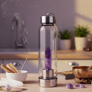 Amethyst Crystal Water Bottle