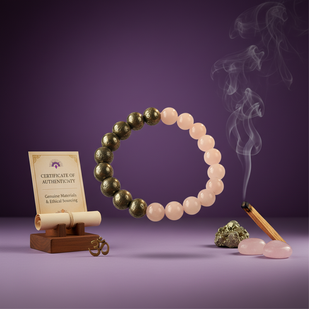 Rose Quartz & Pyrite Bracelet