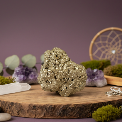 Certified Natural Raw Pyrite Stone for Wealth & Business Luck