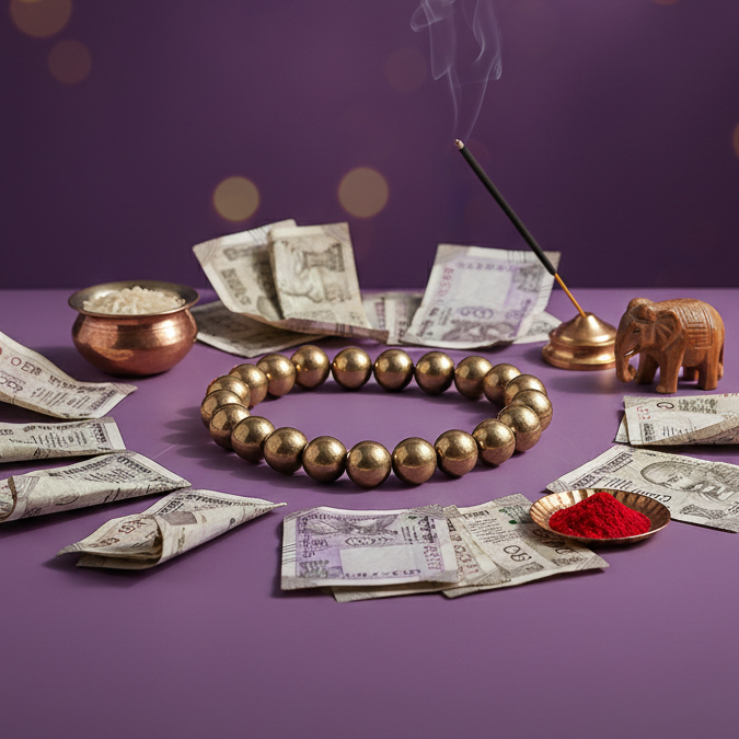 Pyrire Bracelet with Raw Selenite Plante Combo