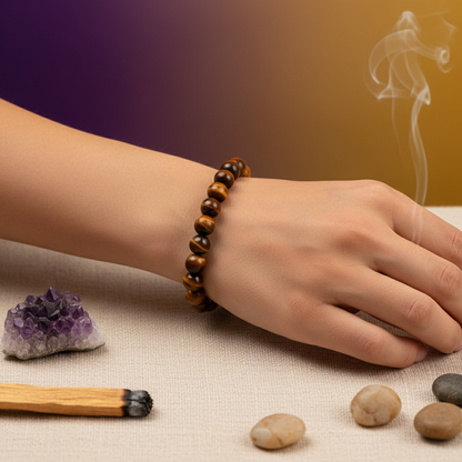 Tiger Eye Energy Bracelet | Enhances Confidence, Motivation & Stability | Certified Healing Stone