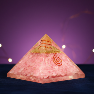 Rose Quartz Crystal Pyramid