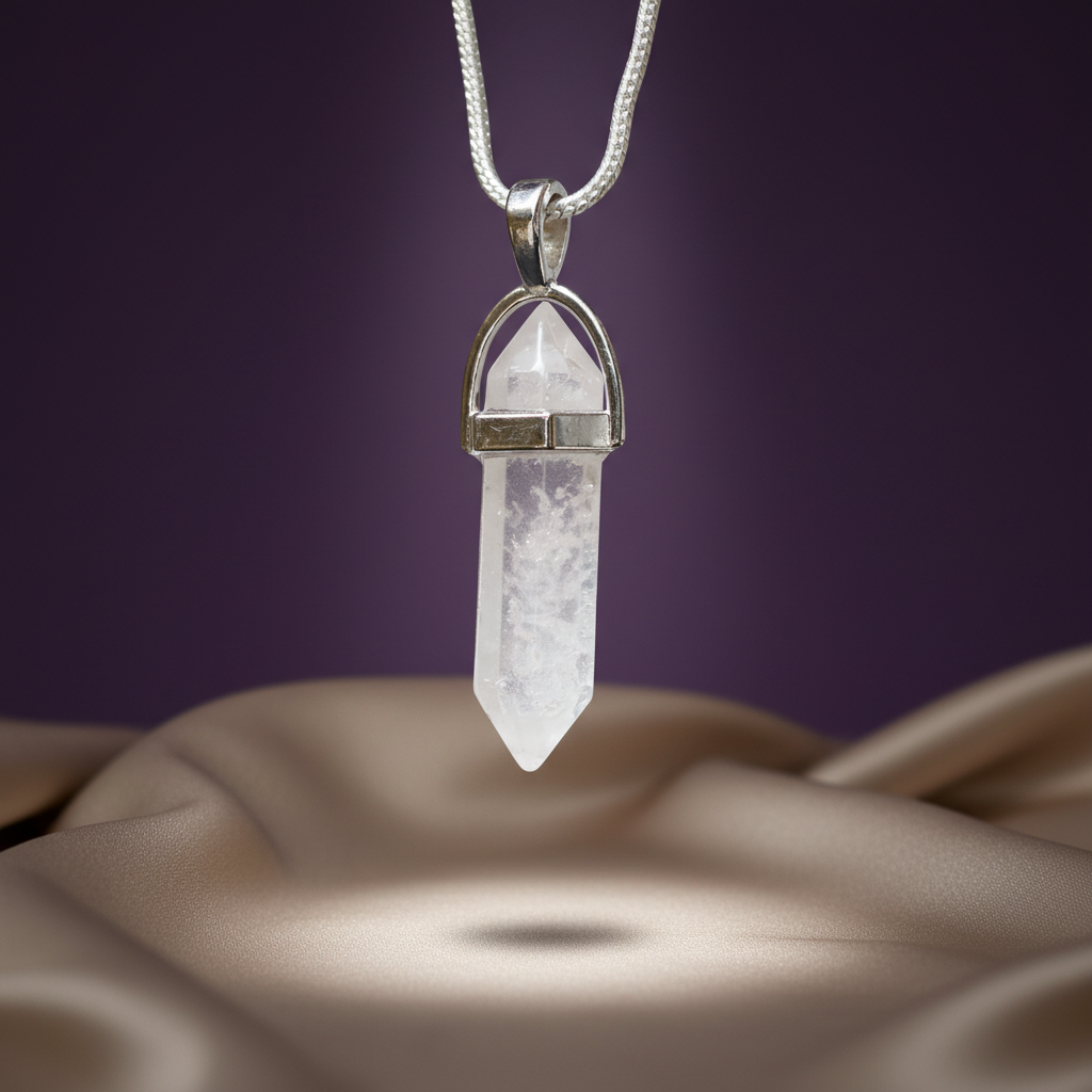 Clear Quartz Pencil Pendant