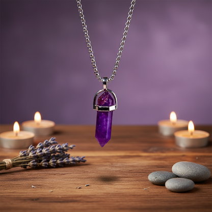Amethyst Pencil Pendant