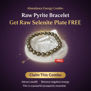 Pyrite Bracelet + Free Raw Selenite Plate