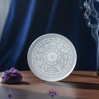Lava 7 Chakra Bracelet + Selenite Plate Combo