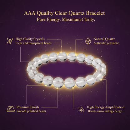 Clear Quartz Crystal Bracelet