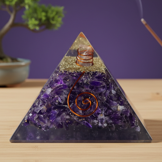 Amethyst Stone Pyramid