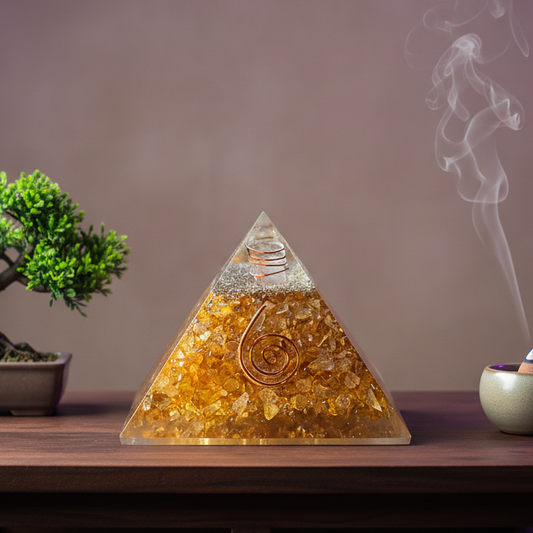 Citrine Stone Pyramid