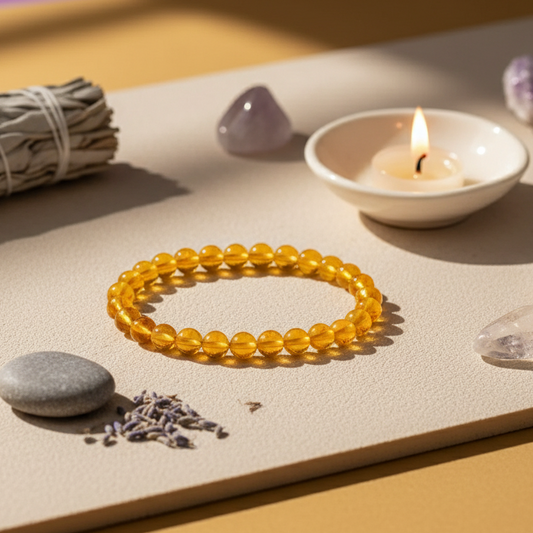 Certified Citrine Bracelet for Wealth, Confidence & Positivity
