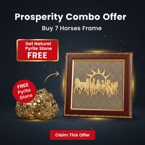 7 Horses Sun Frame + Free Raw Peru Pyrite Combo