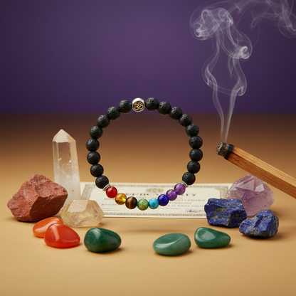 Lava 7 Chakra Bracelet