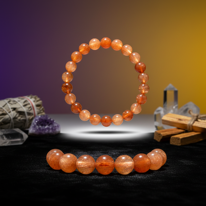 Sunstone Round Beads Bracelet