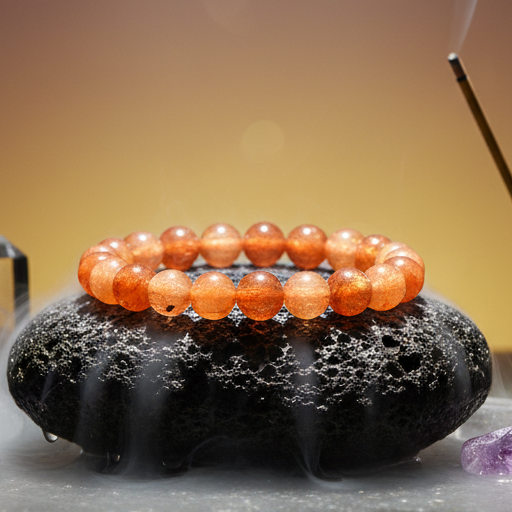 Sunstone Round Beads Bracelet
