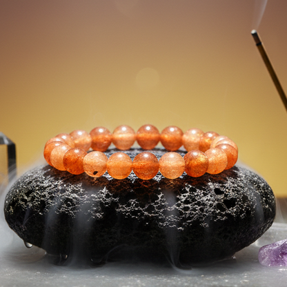 Sunstone Round Beads Bracelet