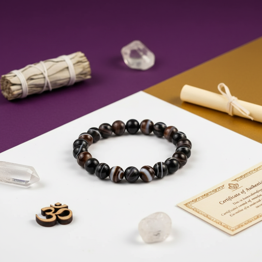 Original Sulemani Stone Bracelet – Protects from Black Magic & Evil Eye | Enhances Focus & Confidence | Certified Gemstone