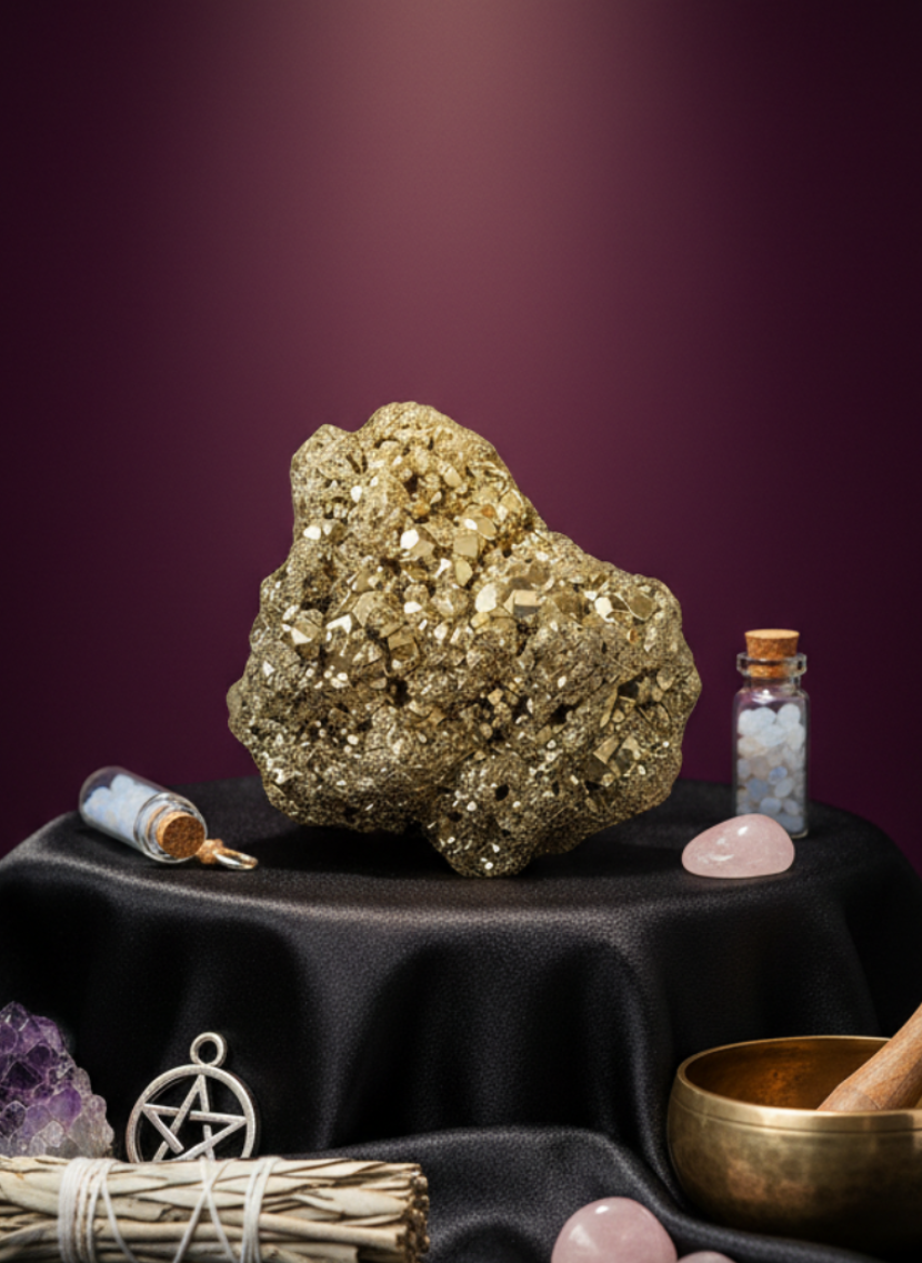 Certified Natural Raw Pyrite Stone for Wealth & Business Luck