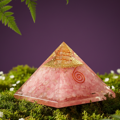 Rose Quartz Crystal Pyramid
