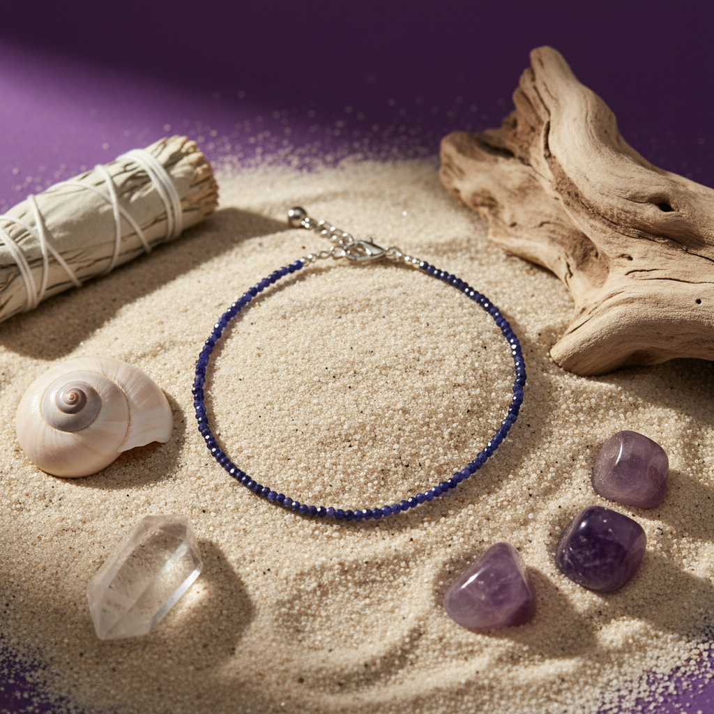 Lapis Lazuli Stone Anklet (2mm)