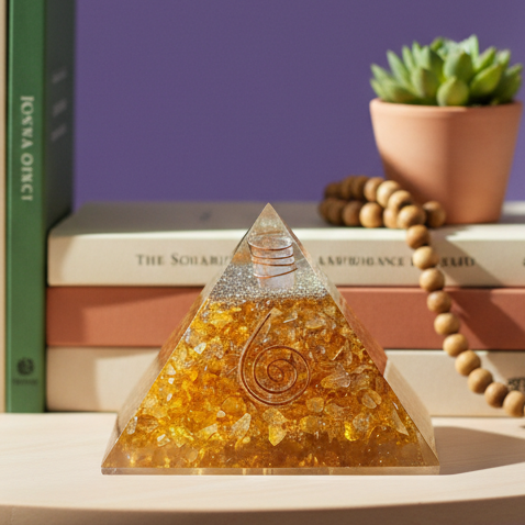 Citrine Stone Pyramid