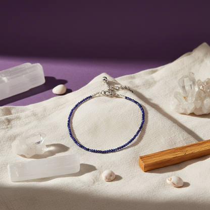 Lapis Lazuli Stone Anklet (2mm)