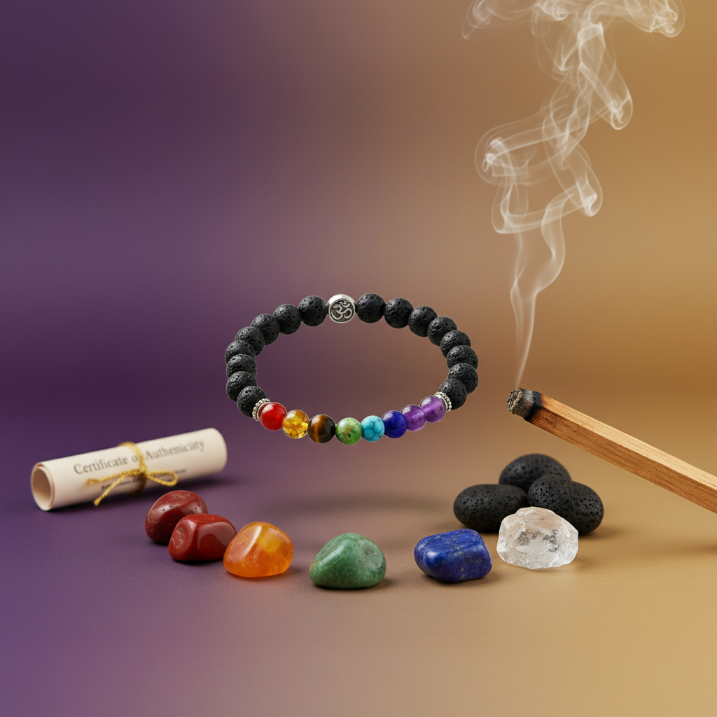 Lava 7 Chakra Bracelet
