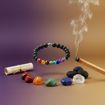 Lava 7 Chakra Bracelet