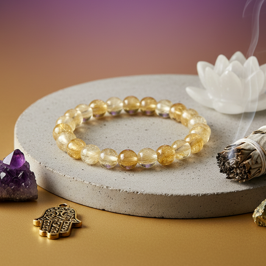 Natural Citrine Bracelet for Wealth, Confidence & Positivity