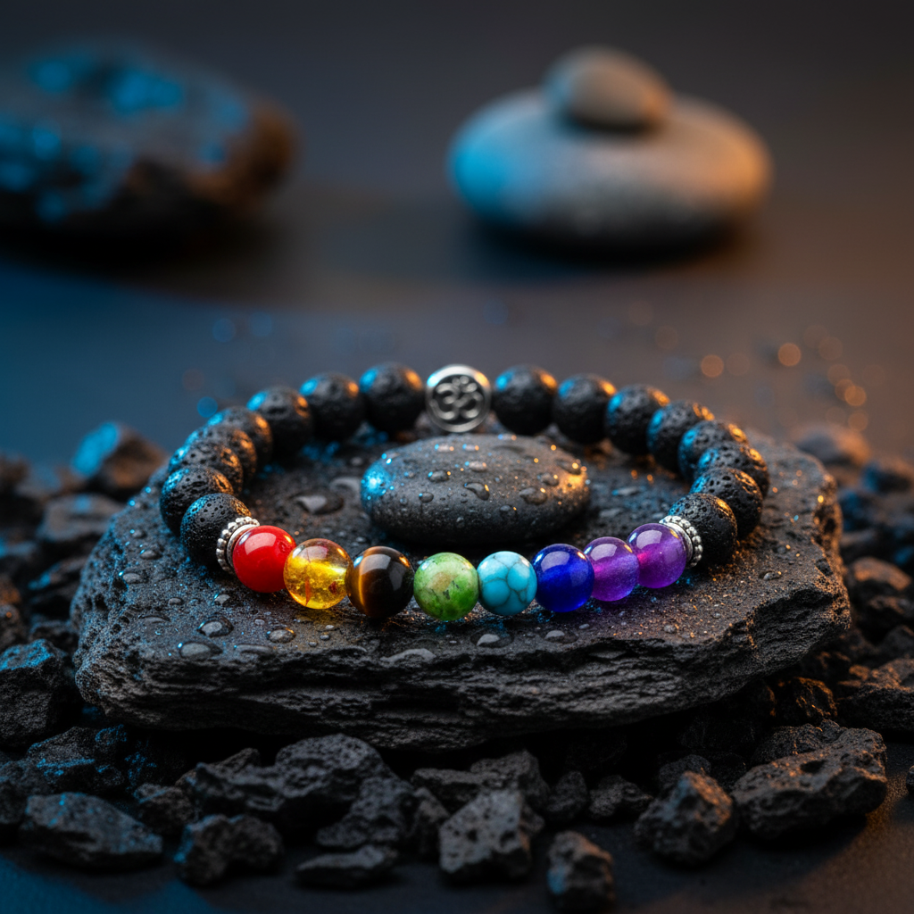 Lava 7 Chakra Bracelet